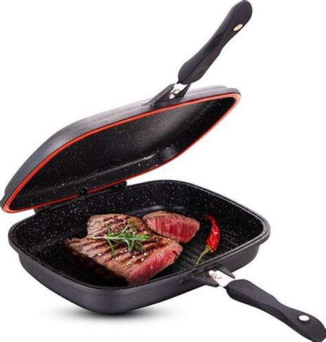 Double Fry Pan Double Grill 32 Cm Swiss Electro