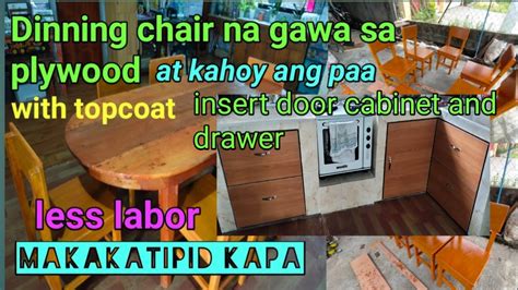 Dinning Chair Na Gawa Sa 3 4 Plywood At Kahoy Ang Paa Less Labor