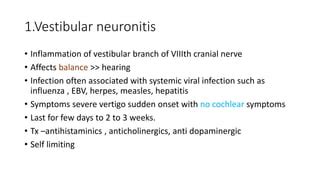 Peripheral vestibular disorders | PPT