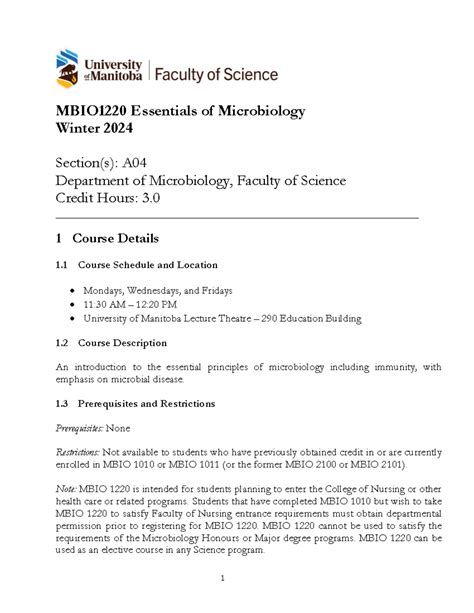 Mbio A Course Mbio Essentials Of Microbiology Winter