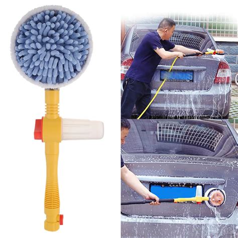 Tohuu Car Wash Brush Portable Retractable 120cm Long Handle Car Clean