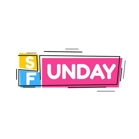 sunday funday vector design.vector illustration 9860429 Vector Art at ...