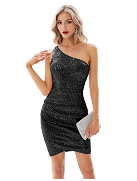 Buy Grace Karin Womens Sequin Dress Sparkly Glitter One Shoulder Party