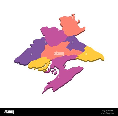 Bangladesh Carte Politique Des Divisions Administratives Divisions