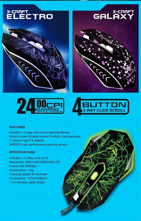 Alcatroz X Craft Classic Electro Gaming Mouse Grx