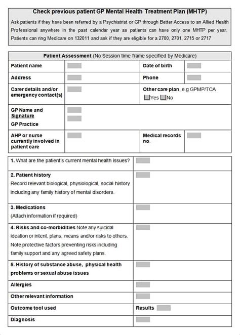 21 Free 38 Free Treatment Plan Templates Word Excel Formats