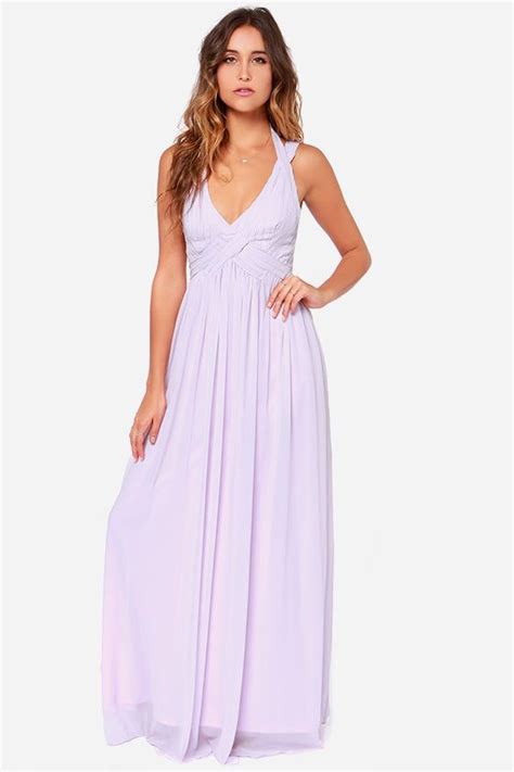 Lulus Exclusive Strike A Minerva Lavender Maxi Dress Lavender Maxi