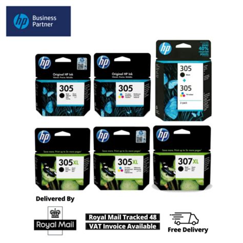 Hp 305 305xl 307xl Black Colour Ink Cartridges For Hp Deskjet 2720 4130e Ebay