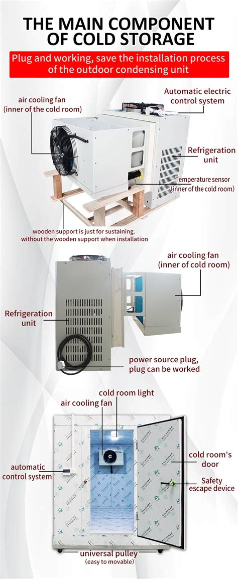 20ft 40ft Container Walk In Cold Storage Room Refrigerator Freezer