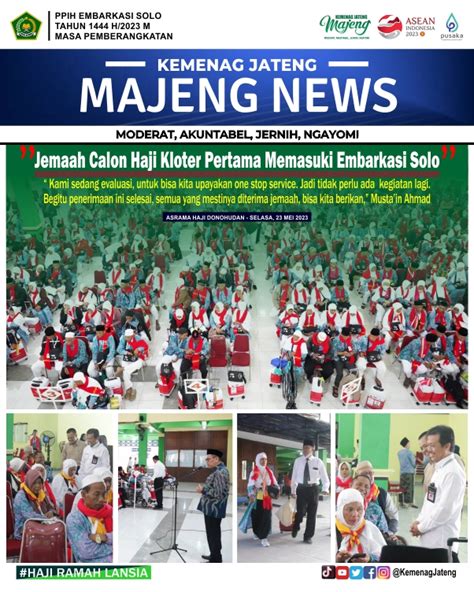 Jamaah Calon Haji Kloter Pertama Memasuki Embarkasi Solo