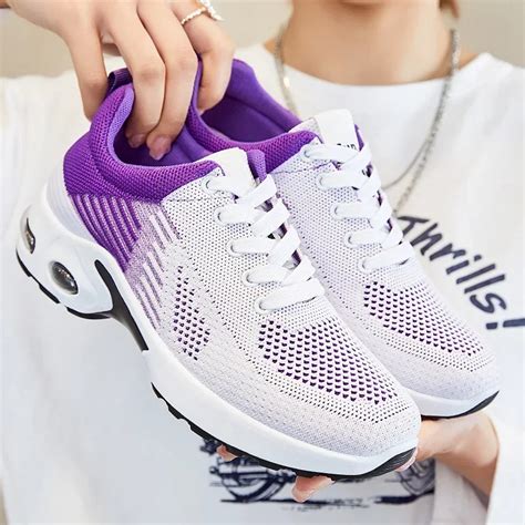 New Running Shoes Ladies Breathable Sneakers Summer Light Mesh Air