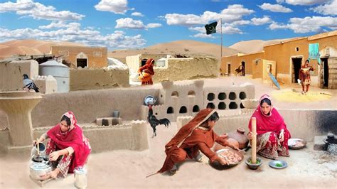 Desert Women Morning Routine Traditional Desert Village Food