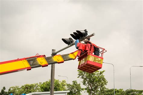 People Is Working On Crane Lange Lift