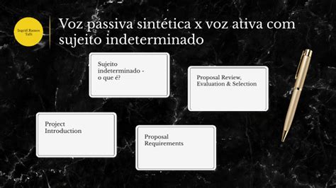 Voz passiva sintética x voz ativa com sujeito indeterminado. by Ingrid ...