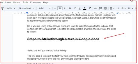 How To Strike Through Text In Google Docs H S Media