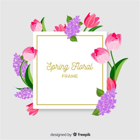 Free Vector Spring Floral Frame