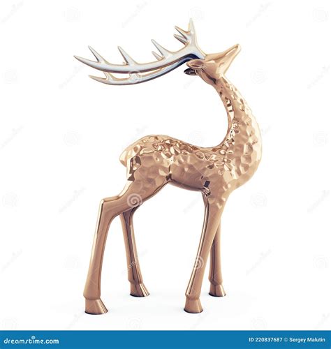 Stylized Golden Deer Stock Illustration Illustration Of Proud 220837687