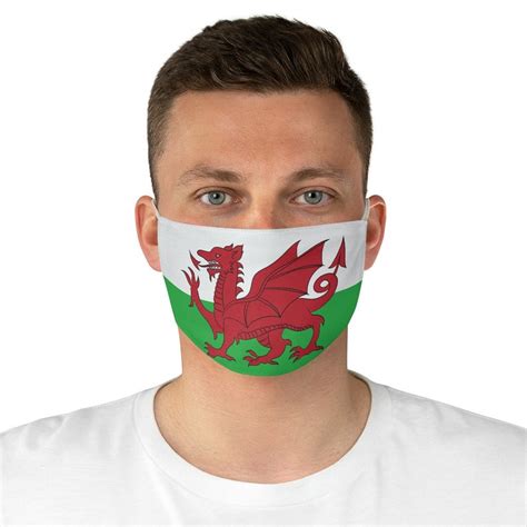 Welsh Flag Face Mask Red Dragon Wales Mouth Cover Custom Etsy