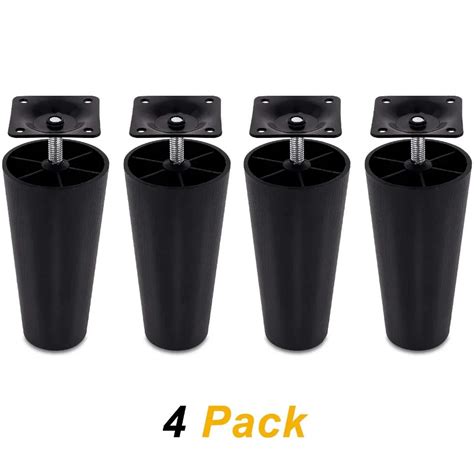 4Pcs Sofa Legs, apered Plastic Sofa Couch and Chair Legs M8 Thread ...