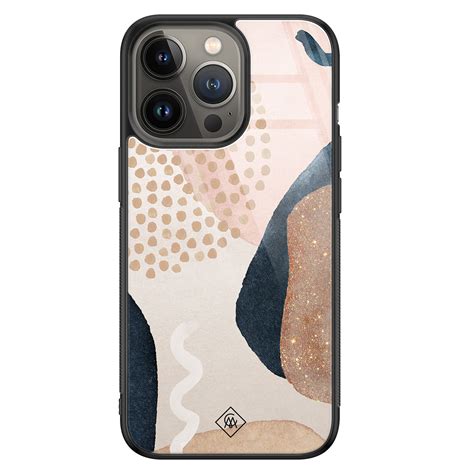 IPhone 13 Pro Glazen Hardcase Abstract Dots Casimoda Nl