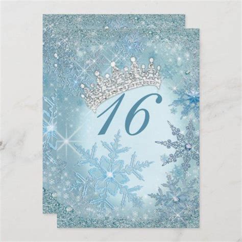 Snowflake Winter Wonderland Invitations | Zazzle in 2022 | Winter ...