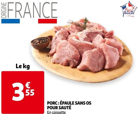 Promo Porc épaule sans os pour sauté chez Auchan