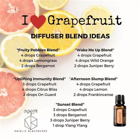 Grapefruit Essential Oil Blends | Essential oil diffuser blends recipes ...