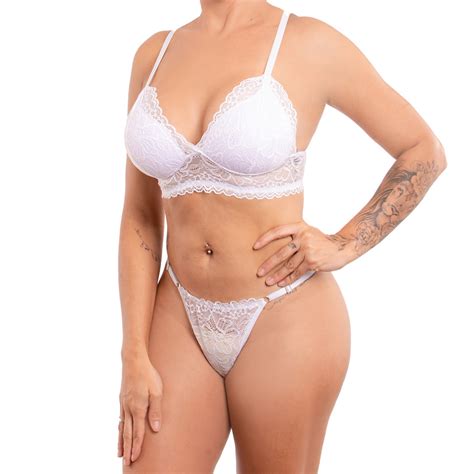 Conjunto Suti Cropped E Calcinha String Fio Dental Toque Secreto