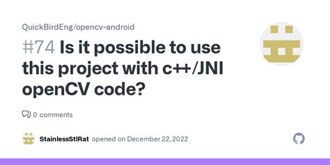 Is It Possible To Use This Project With C JNI OpenCV Code Issue