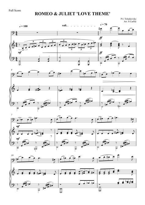 Romeo And Juliet Love Theme Arr SCMusic By Pyotr Il Yich Tchaikovsky