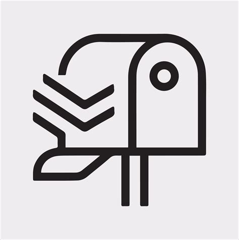 Mailbox symbol silhouette on white background 48256945 Vector Art at