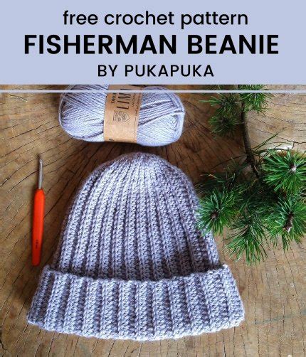 Free Crochet Pattern Fisherman Beanie · Free Crochet Patterns