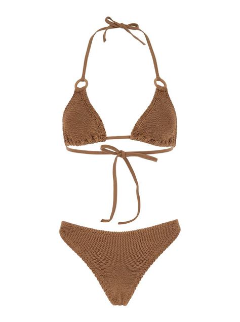 Hunza G Eva Bikini With Ring Details In White Lyst