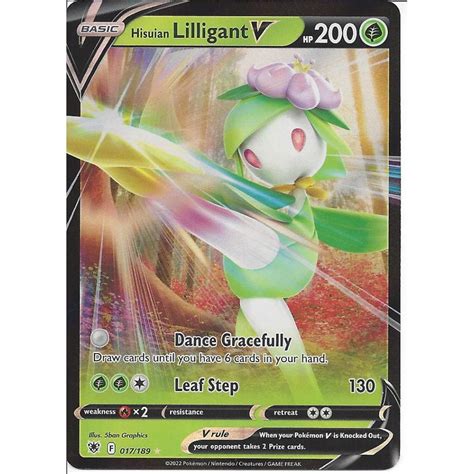 Pokemon Trading Card Game 017 189 Hisuian Lilligant V Rare Holo V