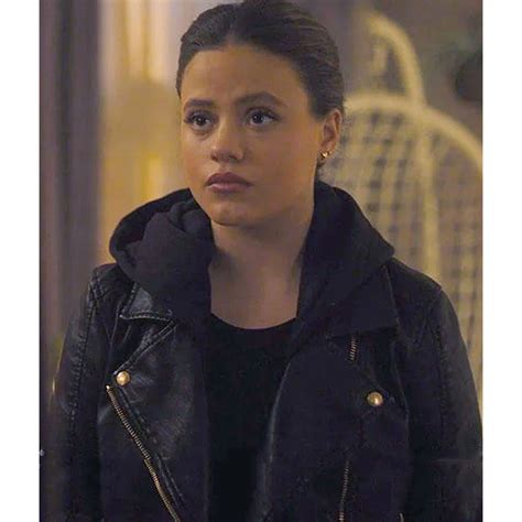 Sarah Charmed Maggie Vera Leather Jacket With Hood