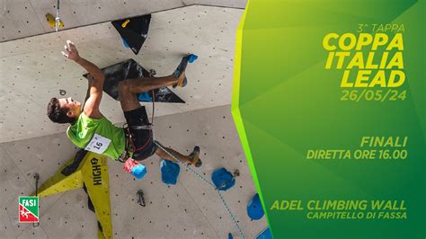 Coppa Italia Lead 2024 3 Prova Adel Climbing Wall Campitello Di