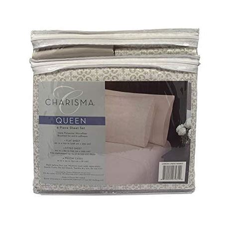 Cma Charisma Microfiber 6 Pc Queen Sheet Set Extra Deep Beige Lisbon