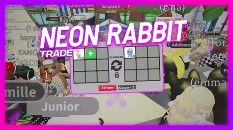 Ce Que Les Gens Me Trade Contre Mon Rabbit Neon Fly Ride Sur Adopt Me