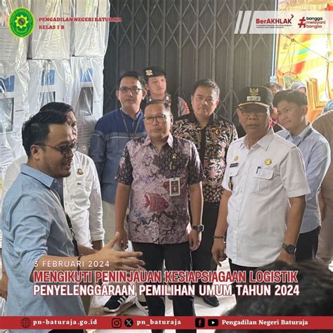 Mengikuti Peninjauan Kesiapsiagaan Logistik Penyelenggaraan Pemilihan