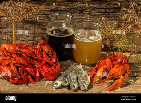 Cancers To Beer Dill Boiled Crawfish Beer Snacks Pub Texture