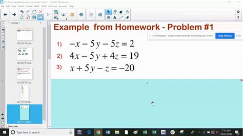 Alg 2 3 5 Solving Systems With 3 Variables YouTube