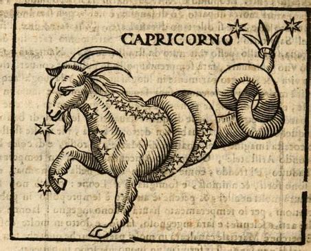 Gravure Signe Du Zodiaque Capricorne Engraving Sign Of The Zodiac