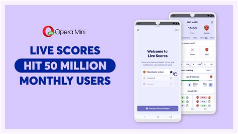 Live Scores feature within Opera Mini browser surpasses 50 million ...