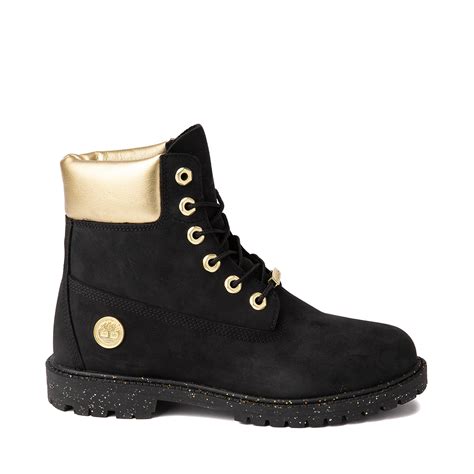 Womens Timberland Heritage 6 Boot Black Gold Journeys