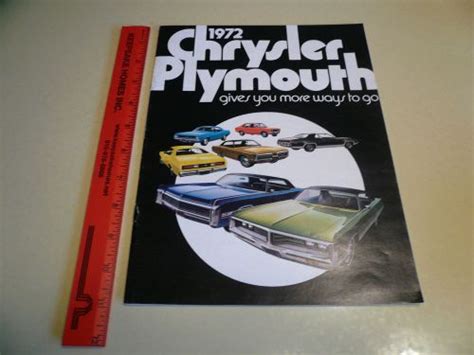 Sell 1972 Plymouth Chrysler Cricket Duster Scamp Cuda Road Runner Fury