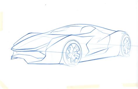 Sports Car Sketch at PaintingValley.com | Explore collection of Sports ...