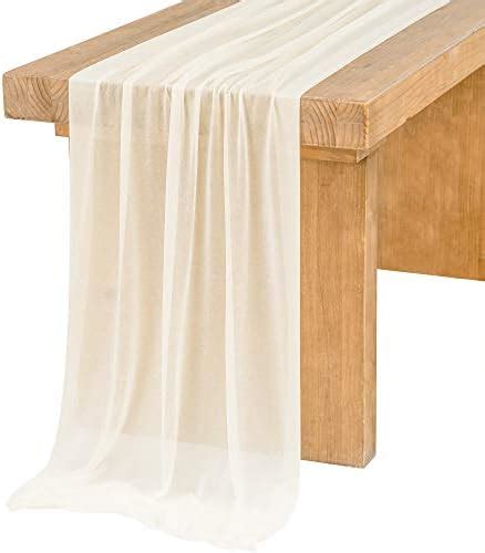 Amazon Your Magic Moment Ivory Cheesecloth Table Runner Set Of 2