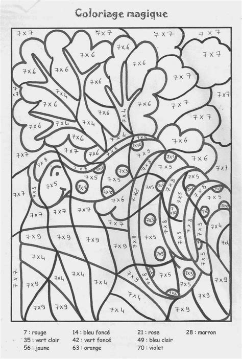 Coloriage Magique Tables De Multiplication