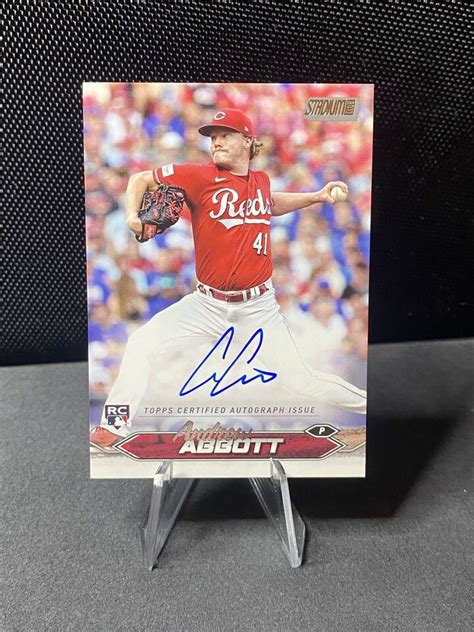 Andrew Abbott 2024 Topps Stadium Club Rookie Auto Card SCBA AA Reds