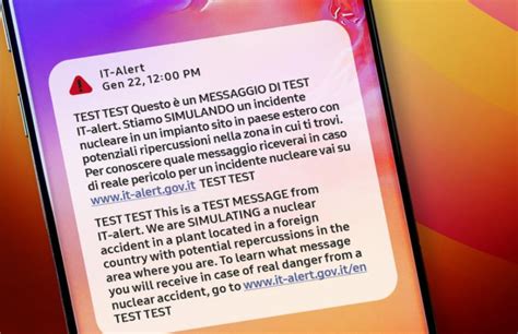 It Alert Ripartono I Test Per Le Emergenze